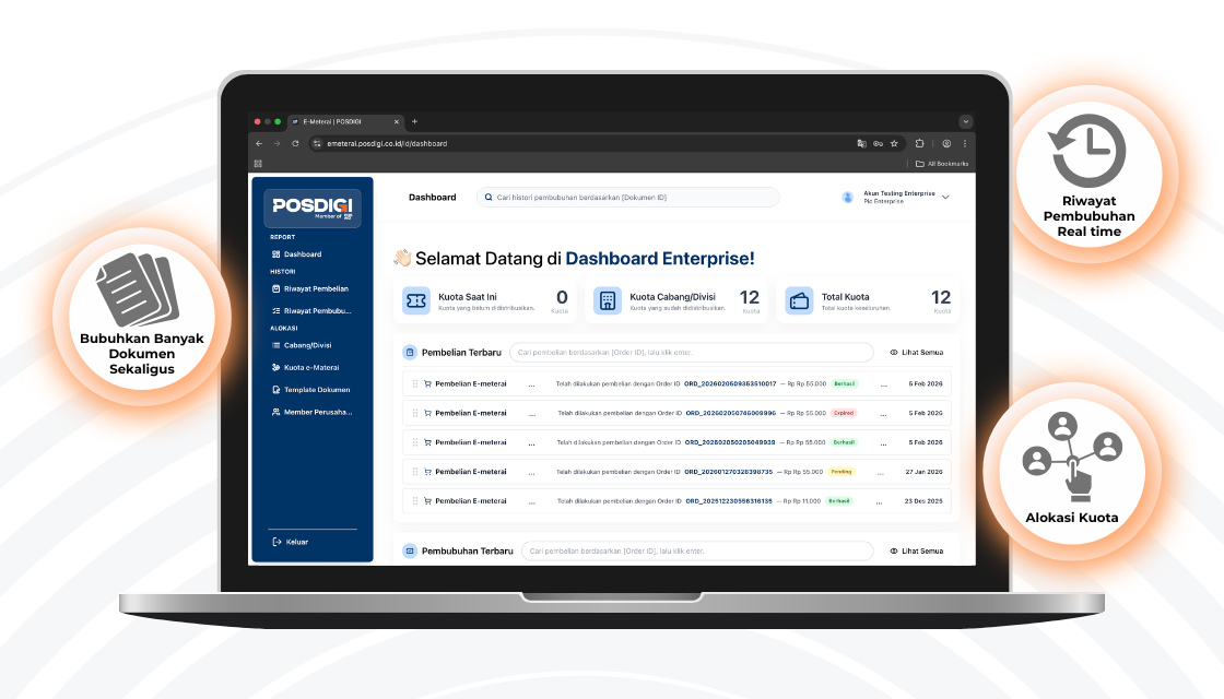 Control Your Company's Meterai Costs with The Enterprise Feature at emeterai.posdigi.co.id